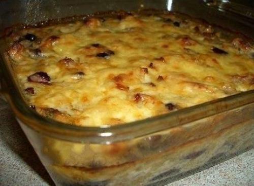 Жульен с курицей и грибами. Жульен с курицей и грибами.