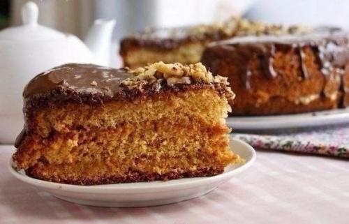 Нежный медовый бисквит. 09