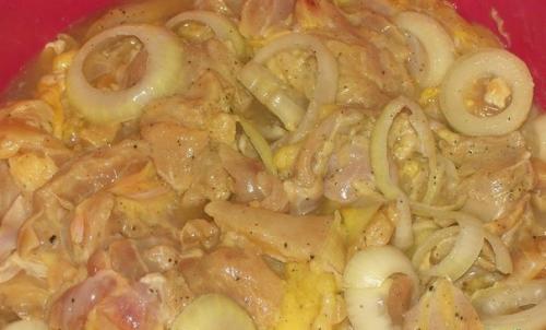 Куриный шашлык с картошкой в духовке. 01 Куриный шашлык с картошкой в духовке. 01