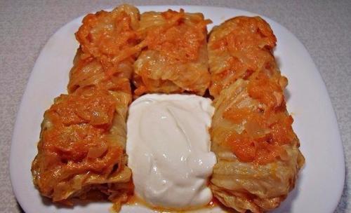 Голубцы из пекинской капусты.


