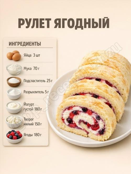 5 простых рулетов к чаю - когда хочется чего-нибудь вкусного без сложной готовки. 02