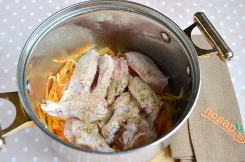 Суп с лапшой и куриными крылышками. 02