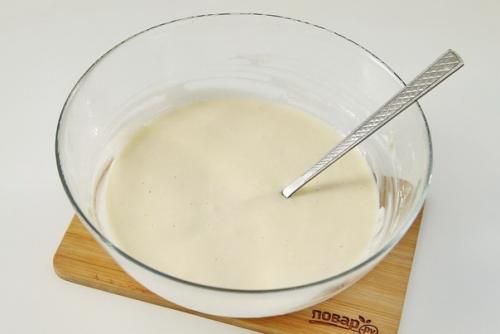 Заливной пирог с картошкой на кефире. 03