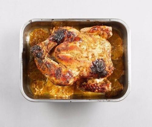 Курица, запеченная с имбирем и апельсинами. 04