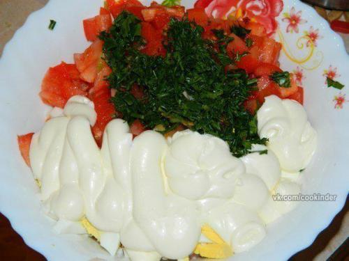 Салат Праздничный.  Ингредиенты: 04