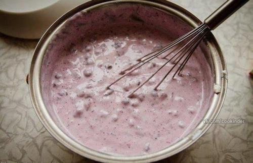 Черничный пирог с творогом. 06