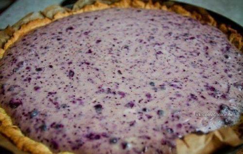 Черничный пирог с творогом. 05