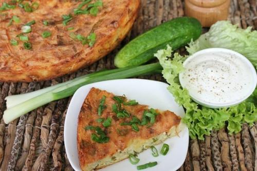 Картофельно - творожная запеканка.