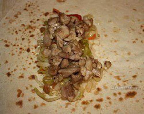 Домашняя шаурма.  Ингредиенты: 02