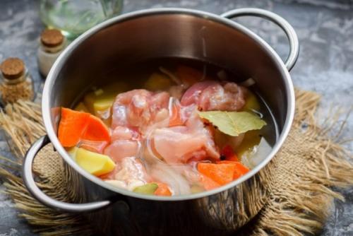 Тушеная картошка с куриным филе. 02