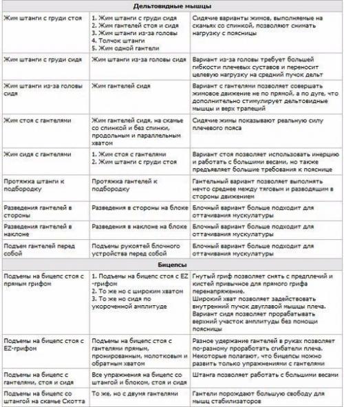 Правила замены упражнений альтернативными. 02