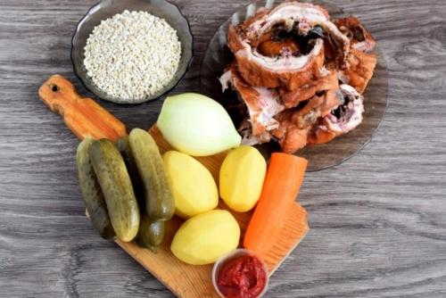 Рассольник с копченостями. 01