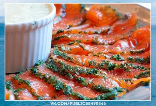 Отличная идея!  Семга Гравлакс. Отличная идея!  Семга Гравлакс.