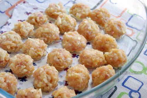 Куриные шарики в сливочном соусе. 04 Куриные шарики в сливочном соусе. 04