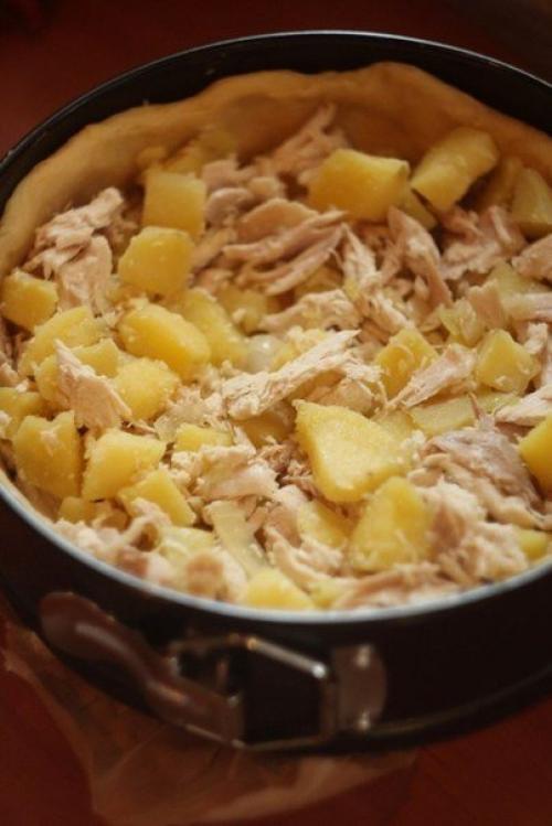 Пирог с курицей и картофелем - вкусный, сытный, ароматный. 06 Пирог с курицей и картофелем - вкусный, сытный, ароматный. 06