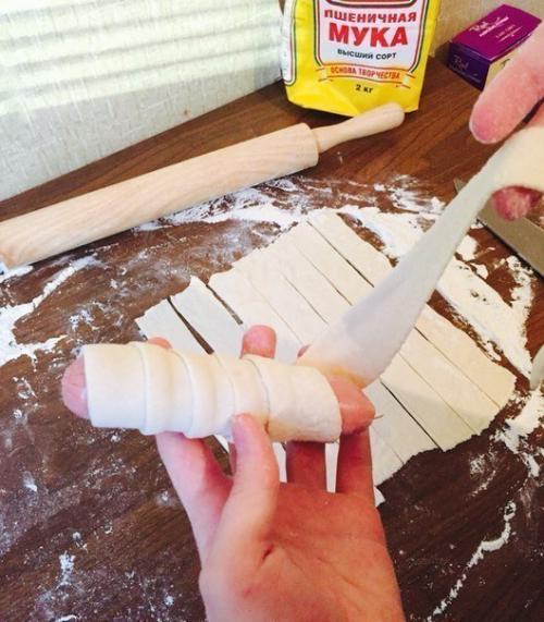 Вкусные сосиски в тесте. 02