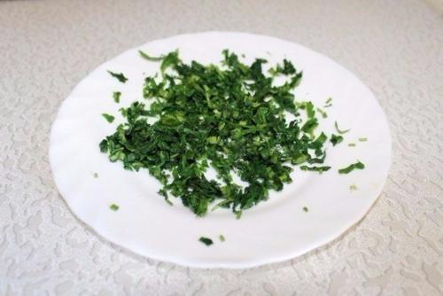 Сырные блины с зеленью. 02