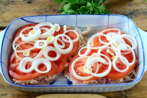 Сочное куриное Филе с картошкой под шубкой. 03