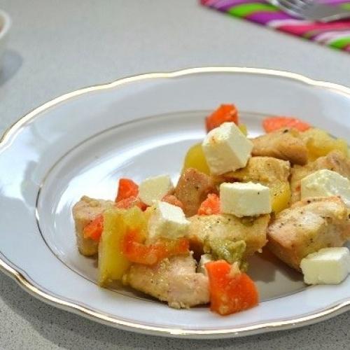 Курица с фетой.

