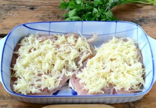 Сочное куриное Филе с картошкой под шубкой. 01