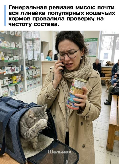 Масштабная экспертиза затронула 62 бренда кормов для кошек, среди которых оказались Royal Canin, Purina, Friskies, Hill's и Sheba.  
