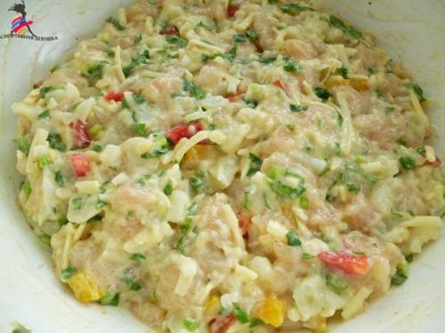 Куриные рубленые котлеты с цветной капустой и болгарским перцем? 03 Куриные рубленые котлеты с цветной капустой и болгарским перцем? 03