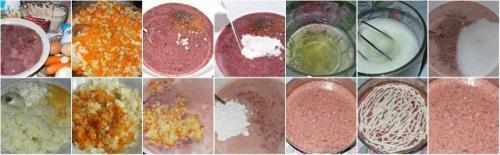 Запеканка из куриной печени с рисом, луком и морковью. 01