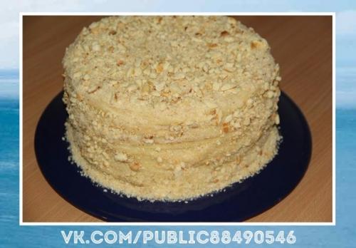 Великолепный рецепт.  Торт со сгущенкой на сковороде. 05