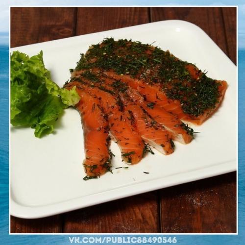 Настоящая вкуснятина.  Семга Гравлакс. 02