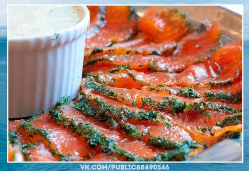 Настоящая вкуснятина.  Семга Гравлакс.