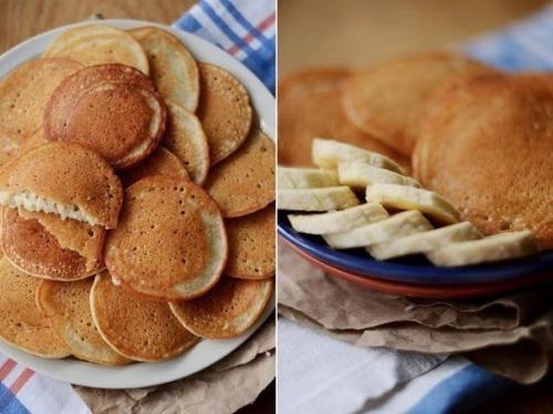 Тонкие банановые панкейки без масла. Тонкие банановые панкейки без масла.