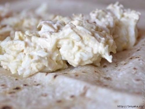 Рулеты из лаваша с курицей и плавленым сырком. 03 Рулеты из лаваша с курицей и плавленым сырком. 03