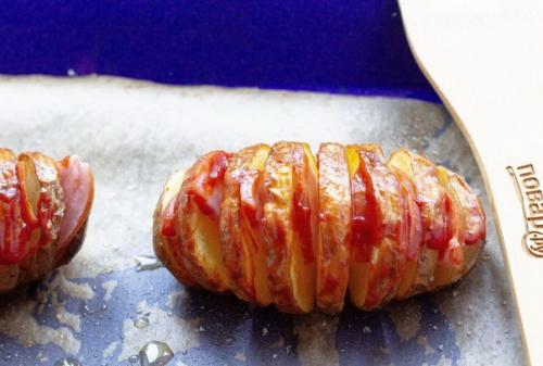 Картошка - гармошка под сырной корочкой. 04