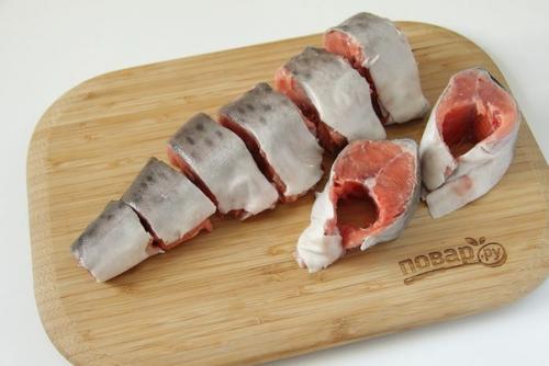 Горбуша в сметане на сковороде. 02 Горбуша в сметане на сковороде. 02