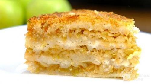 Очень простой приготовлении насыпной пирог с яблоками три стакана. 02 Очень простой приготовлении насыпной пирог с яблоками три стакана. 02