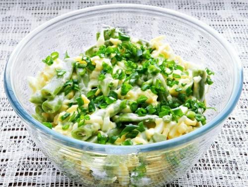 Салат из замороженной стручковой фасоли. 07