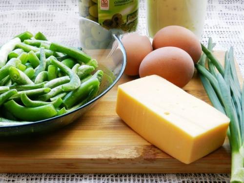 Салат из замороженной стручковой фасоли. 01