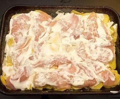 Запеканка из картофеля с курицей. 04