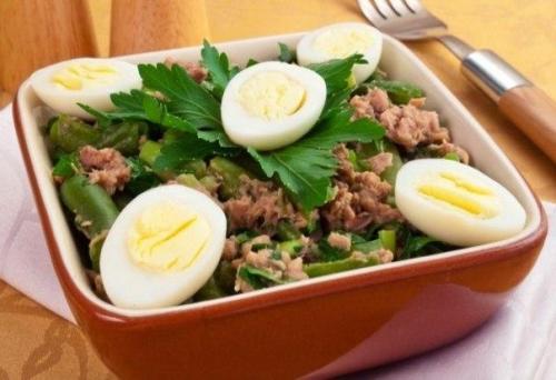 Салат с тунцом и стручковой фасолью!