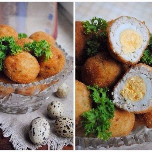 Яйца по-шотландски. Сочная мясная прослойка под ароматной хрустящей корочкой, тесно облегающая вареное яйцо. Яйца по-шотландски. Сочная мясная прослойка под ароматной хрустящей корочкой, тесно облегающая вареное яйцо.