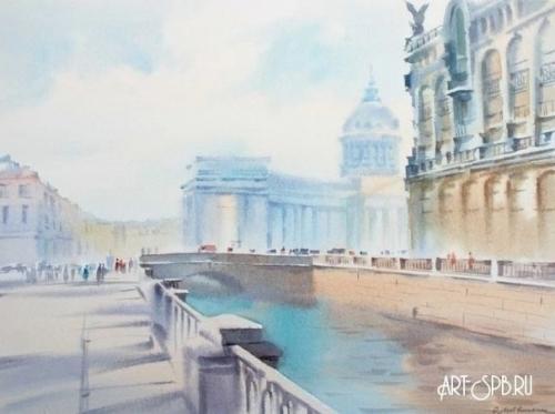 Красивый Санкт-петербург в акварелях ольги литвиненко. 04