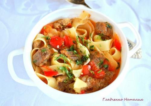 Вкуснейший лагман.   Лагман - популярное среднеазиатское национальное блюдо, а если точнее, то просто густой суп.