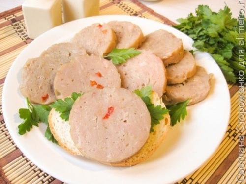 Домашняя вареная колбаса в кружке. 08