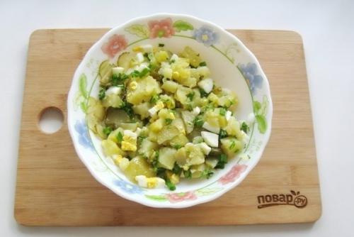 Картофельный салат с зеленым луком. 03 Картофельный салат с зеленым луком. 03