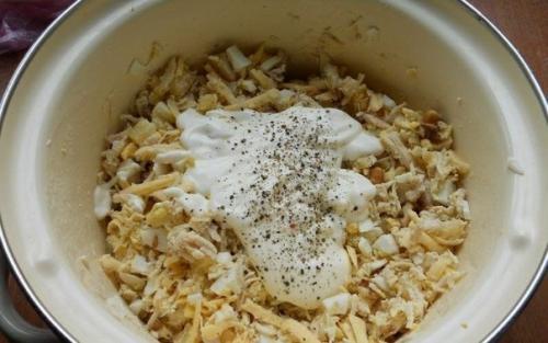 Салат с курицей и ананасом. 04