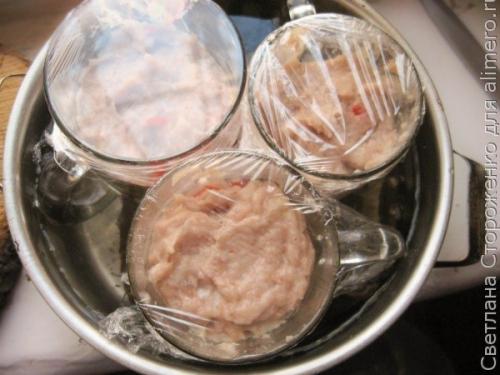 Домашняя вареная колбаса в кружке. 05