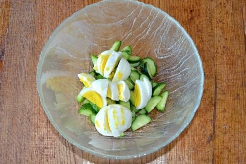 Салат со шпинатом и огурцом. 02