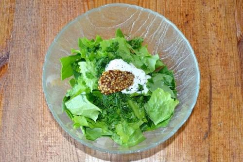 Салат со шпинатом и огурцом. 03