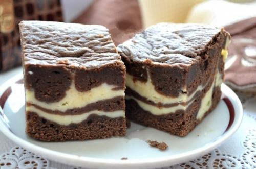 Мраморный творожно - шоколадный десерт. 04 Мраморный творожно - шоколадный десерт. 04