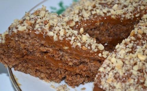 5-Минутный ореховый торт без муки и масла.


